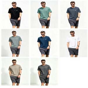 Short-Sleeve T-Shirts Men's Textured Quick-Dry Crew-Neck T-Shirt