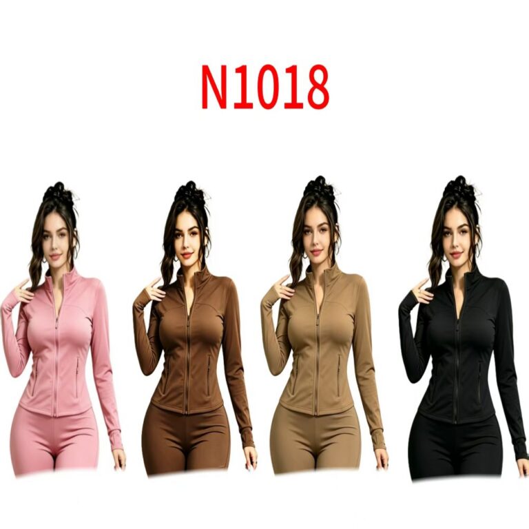 Yoga & Activewear Women's Zip-Up Cropped Jacket and High-Waist Yoga Leggings Set